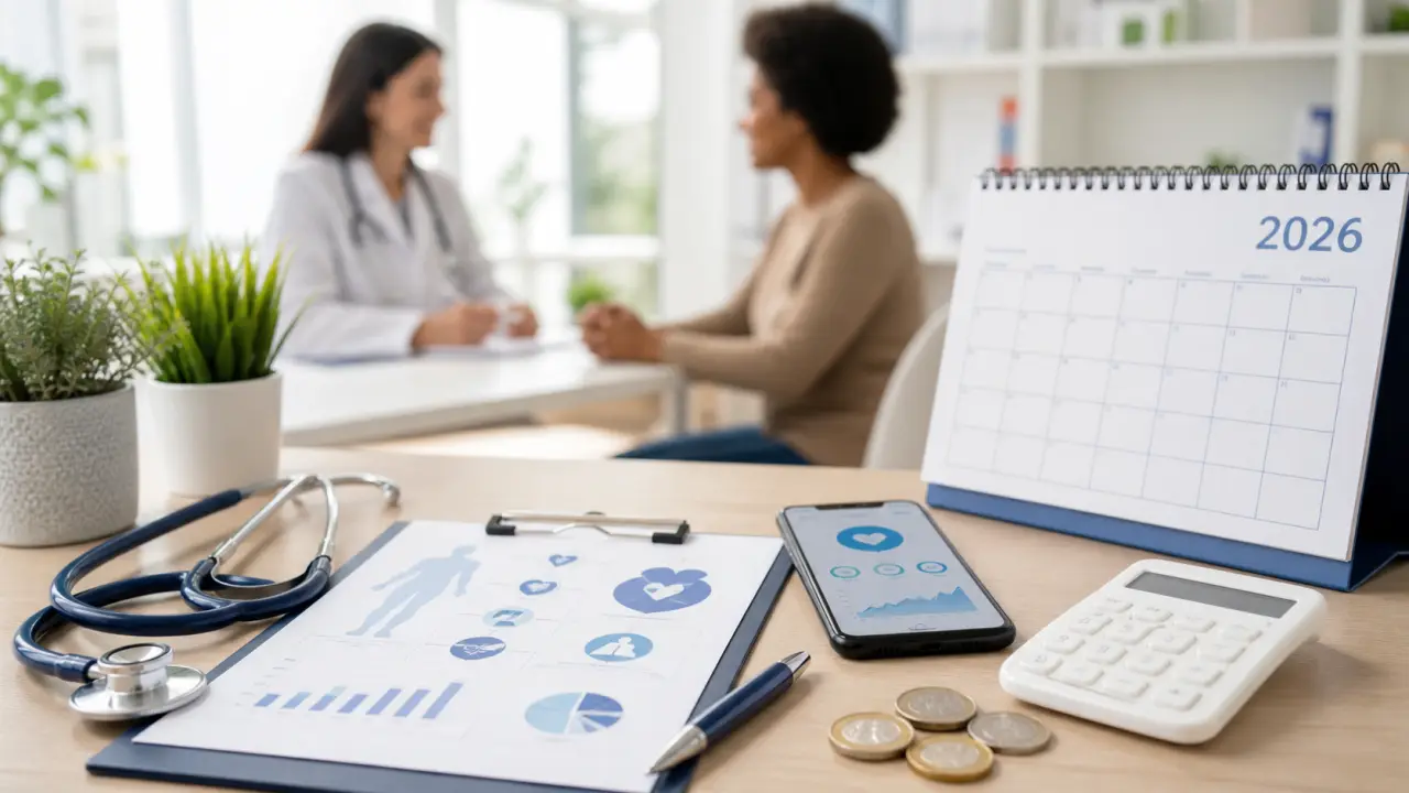 Professionnel de santé expliquant des résultats médicaux à un patient dans un cabinet moderne
