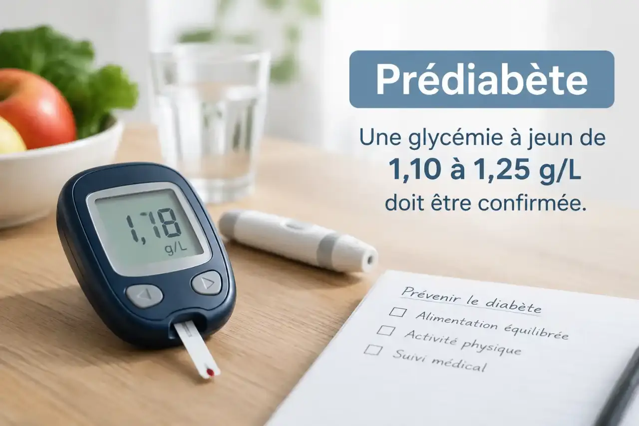 Prédiabète : une glycémie à jeun de 1,10 à 1,25 g/L doit être confirmée